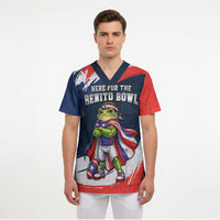 Benito Bowl Puerto Rican Football Scrub Top Coquí Frog Puerto Rican