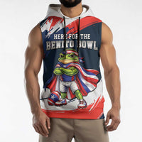 Benito Bowl Puerto Rican Football Sleeveless Hoodie Coquí Frog Puerto Rican