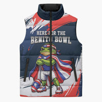 Benito Bowl Puerto Rican Football Sleeveless Puffer Jacket Coquí Frog Puerto Rican