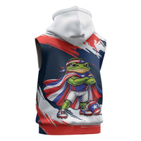 Benito Bowl Puerto Rican Football Sleeveless Zip Hoodie Coquí Frog Puerto Rican