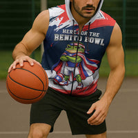Benito Bowl Puerto Rican Football Sleeveless Zip Hoodie Coquí Frog Puerto Rican
