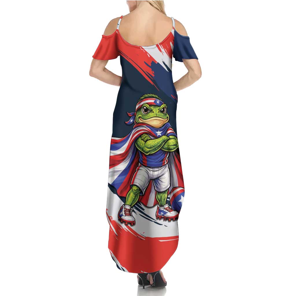 Benito Bowl Puerto Rican Football Summer Maxi Dress Coquí Frog Puerto Rican