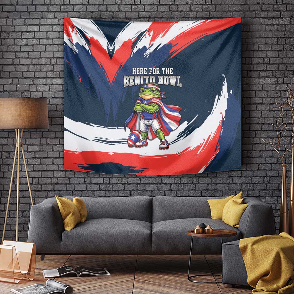 Benito Bowl Puerto Rican Football Tapestry Coquí Frog Puerto Rican