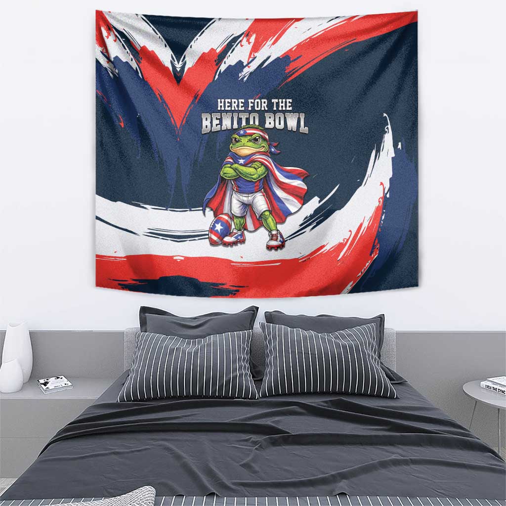 Benito Bowl Puerto Rican Football Tapestry Coquí Frog Puerto Rican