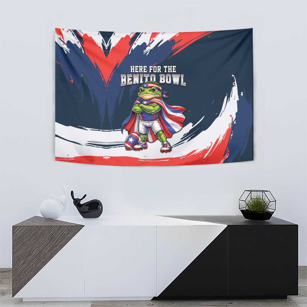Benito Bowl Puerto Rican Football Tapestry Coquí Frog Puerto Rican