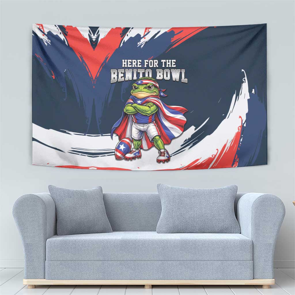 Benito Bowl Puerto Rican Football Tapestry Coquí Frog Puerto Rican