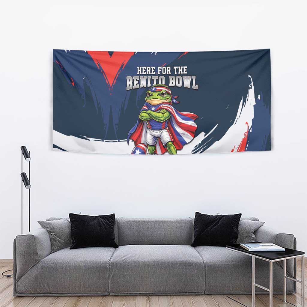Benito Bowl Puerto Rican Football Tapestry Coquí Frog Puerto Rican