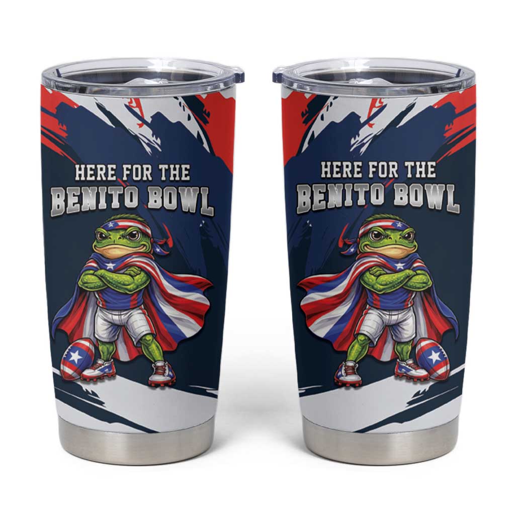 Benito Bowl Puerto Rican Football Tumbler Cup Coquí Frog Puerto Rican