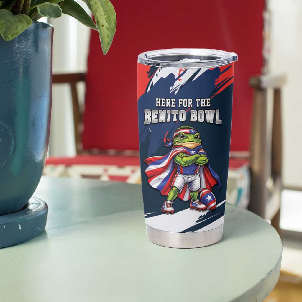 Benito Bowl Puerto Rican Football Tumbler Cup Coquí Frog Puerto Rican