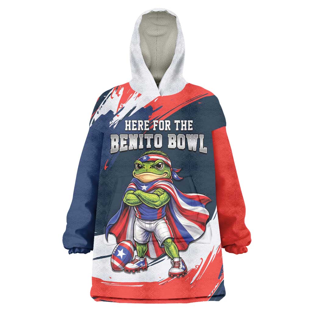 Benito Bowl Puerto Rican Football Wearable Blanket Hoodie Coquí Frog Puerto Rican