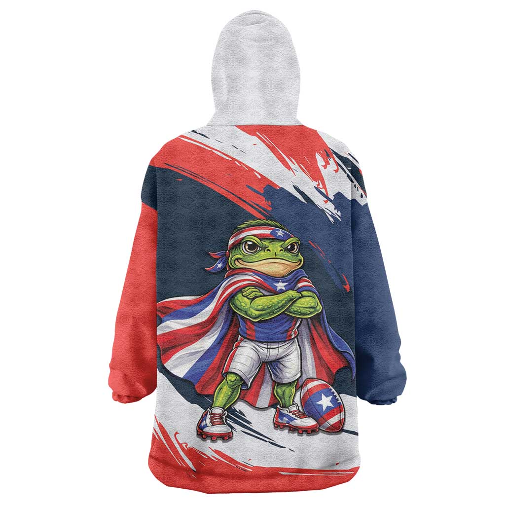 Benito Bowl Puerto Rican Football Wearable Blanket Hoodie Coquí Frog Puerto Rican