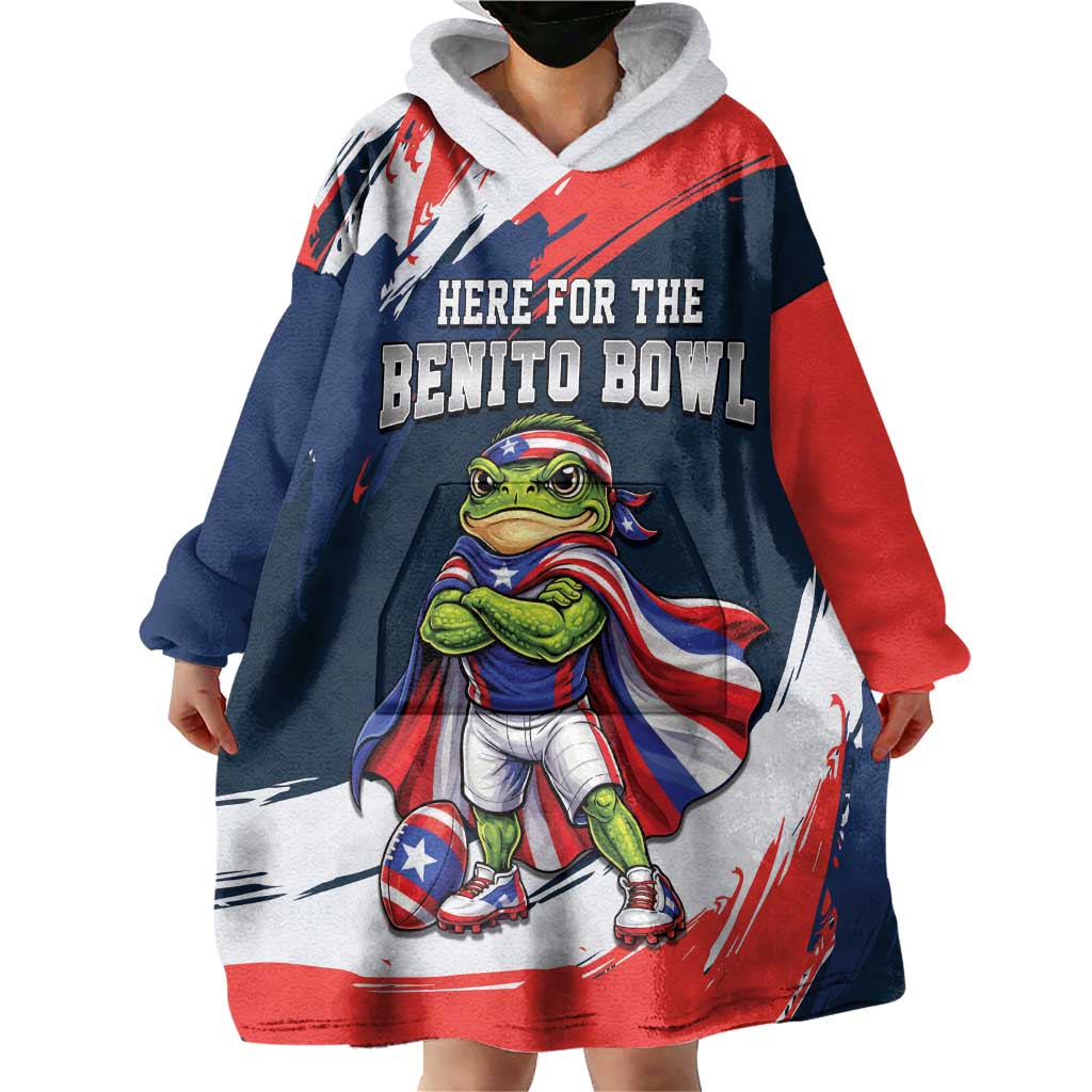 Benito Bowl Puerto Rican Football Wearable Blanket Hoodie Coquí Frog Puerto Rican