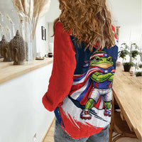 Benito Bowl Puerto Rican Football Women Casual Shirt Coquí Frog Puerto Rican