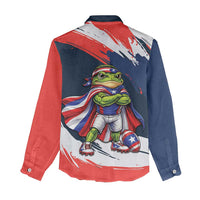 Benito Bowl Puerto Rican Football Women Casual Shirt Coquí Frog Puerto Rican