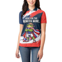 Benito Bowl Puerto Rican Football Women Polo Shirt Coquí Frog Puerto Rican