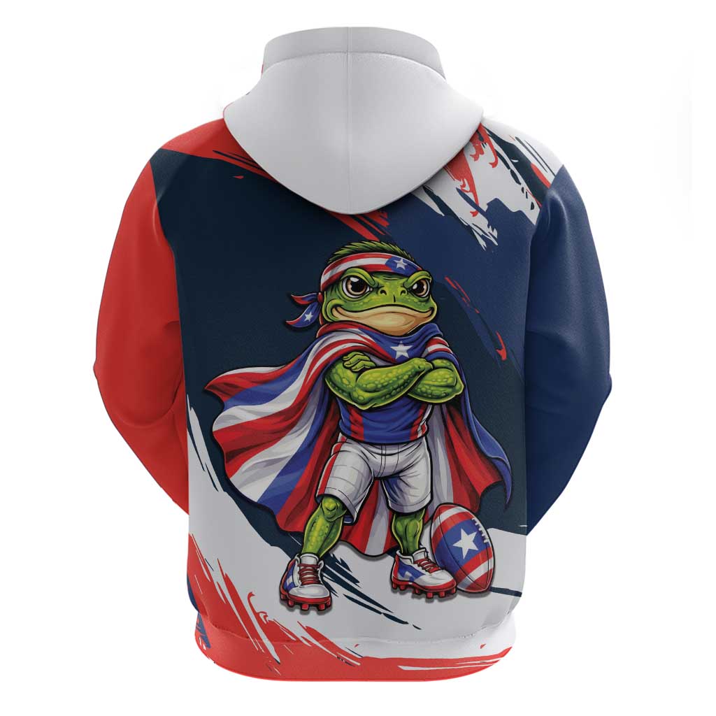 Benito Bowl Puerto Rican Football Zip Hoodie Coquí Frog Puerto Rican