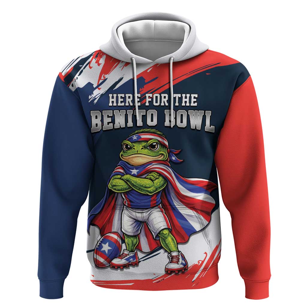 Benito Bowl Puerto Rican Football Zip Hoodie Coquí Frog Puerto Rican
