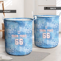 Custom World Football 2026 England Laundry Basket Three Lions and Tudor Rose Pattern