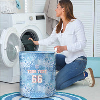 Custom World Football 2026 England Laundry Basket Three Lions and Tudor Rose Pattern