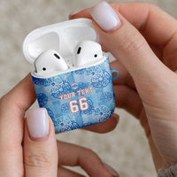 Custom World Football 2026 England AirPods Case Three Lions and Tudor Rose Pattern
