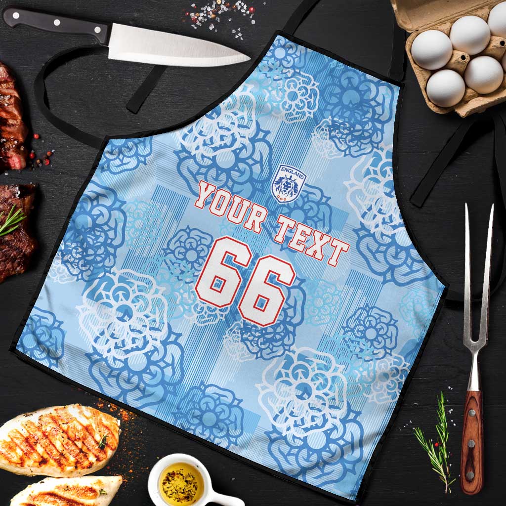 Custom World Football 2026 England Apron Three Lions and Tudor Rose Pattern