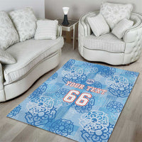 Custom World Football 2026 England Area Rug Three Lions and Tudor Rose Pattern