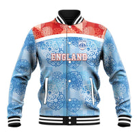Custom World Football 2026 England Baseball Jacket Three Lions and Tudor Rose Pattern