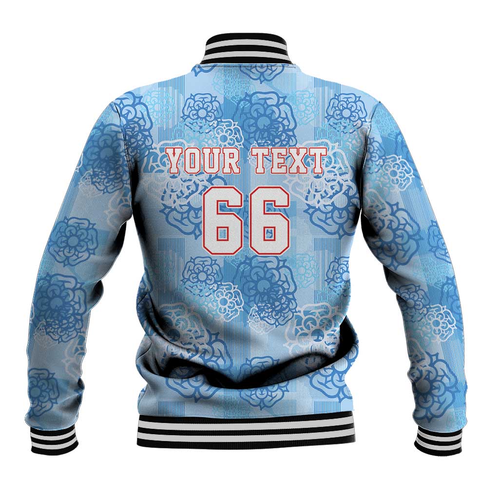 Custom World Football 2026 England Baseball Jacket Three Lions and Tudor Rose Pattern