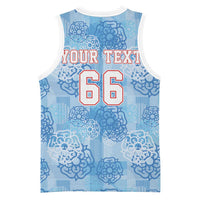 Custom World Football 2026 England Basketball Jersey Three Lions and Tudor Rose Pattern