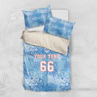 Custom World Football 2026 England Bedding Set Three Lions and Tudor Rose Pattern