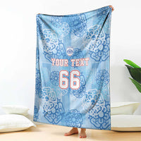 Custom World Football 2026 England Blanket Three Lions and Tudor Rose Pattern