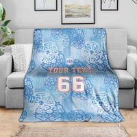 Custom World Football 2026 England Blanket Three Lions and Tudor Rose Pattern
