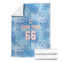 Custom World Football 2026 England Blanket Three Lions and Tudor Rose Pattern