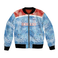 Custom World Football 2026 England Bomber Jacket Three Lions and Tudor Rose Pattern