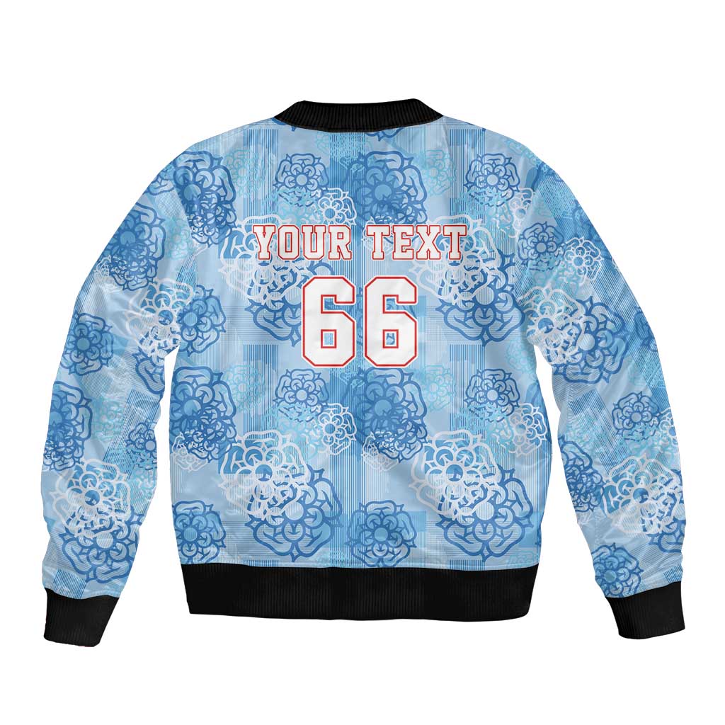 Custom World Football 2026 England Bomber Jacket Three Lions and Tudor Rose Pattern