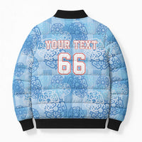 Custom World Football 2026 England Bomber Puffer Jacket Three Lions and Tudor Rose Pattern