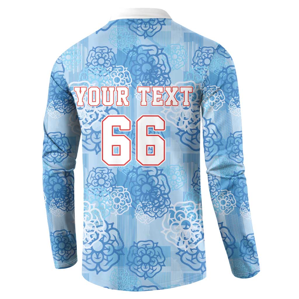 Custom World Football 2026 England Button Sweatshirt Three Lions and Tudor Rose Pattern
