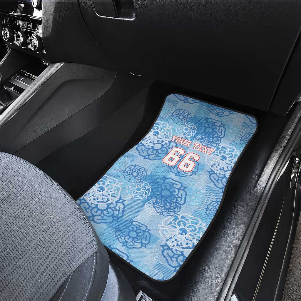 Custom World Football 2026 England Car Mats Three Lions and Tudor Rose Pattern