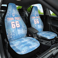 Custom World Football 2026 England Car Seat Cover Three Lions and Tudor Rose Pattern