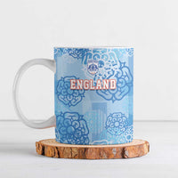 Custom World Football 2026 England Ceramic Mug Three Lions and Tudor Rose Pattern
