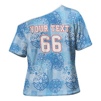 Custom World Football 2026 England Cross Shoulder Shirt Three Lions and Tudor Rose Pattern