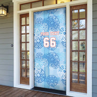 Custom World Football 2026 England Door Cover Three Lions and Tudor Rose Pattern