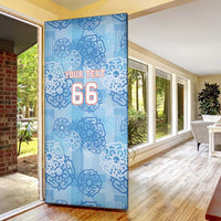 Custom World Football 2026 England Door Cover Three Lions and Tudor Rose Pattern