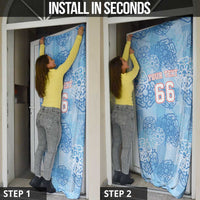 Custom World Football 2026 England Door Cover Three Lions and Tudor Rose Pattern