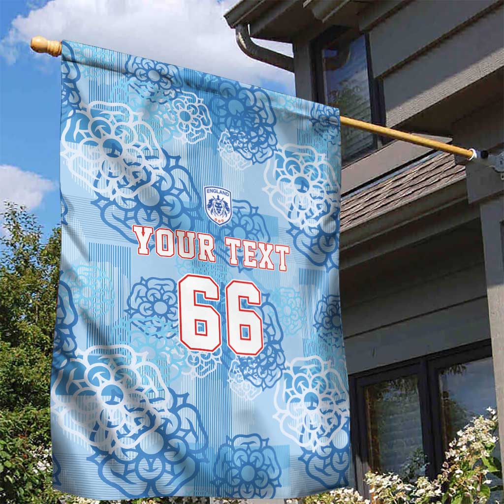 Custom World Football 2026 England Garden Flag Three Lions and Tudor Rose Pattern