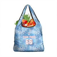 Custom World Football 2026 England Grocery Bag Three Lions and Tudor Rose Pattern
