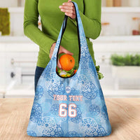 Custom World Football 2026 England Grocery Bag Three Lions and Tudor Rose Pattern
