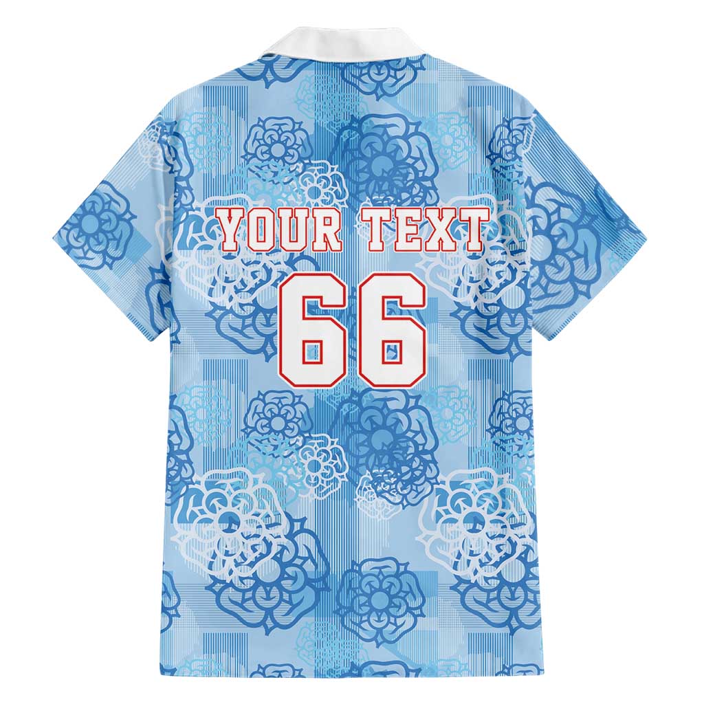 Custom World Football 2026 England Hawaiian Shirt Three Lions and Tudor Rose Pattern