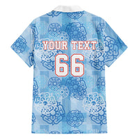 Custom World Football 2026 England Hawaiian Shirt Three Lions and Tudor Rose Pattern