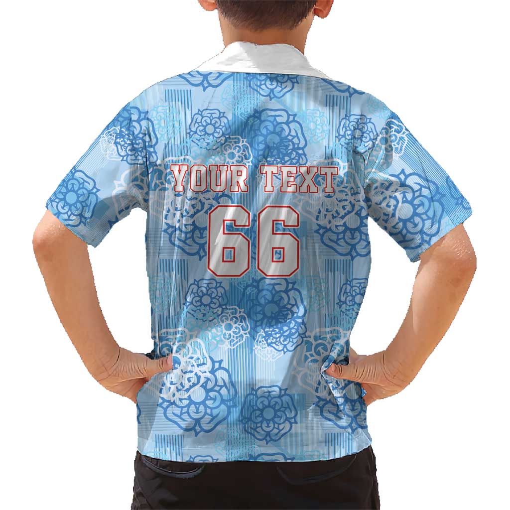 Custom World Football 2026 England Hawaiian Shirt Three Lions and Tudor Rose Pattern